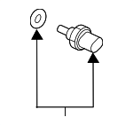 37870RWCA01 - Cooling System: Temp Sensor for Acura: ADX, ILX, Integra, MDX, RDX, RLX, TLX, TSX Image