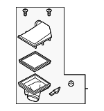 13717583725 - : Air Cleaner Assembly for BMW: 535i GT, 535i GT xDrive, 740i, 740Li, 740Li xDrive, ActiveHybrid 7, X3, X4 Image
