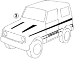 77641831209UN - Body: Stripe Tape for Suzuki Image