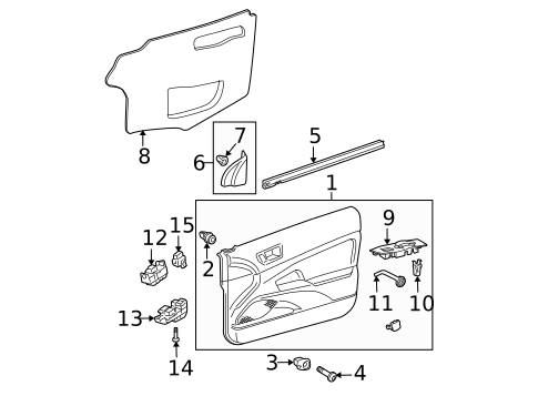 Interior Trim - Door for 2007 Scion tC #0