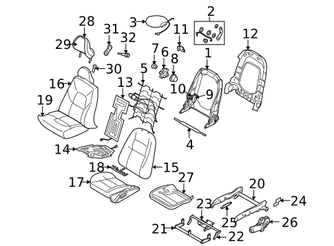 Front Seat Components for 2006 Volvo S80 #1