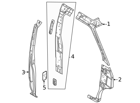 Hinge Pillar for 2019 Ford E-350 Super Duty #0
