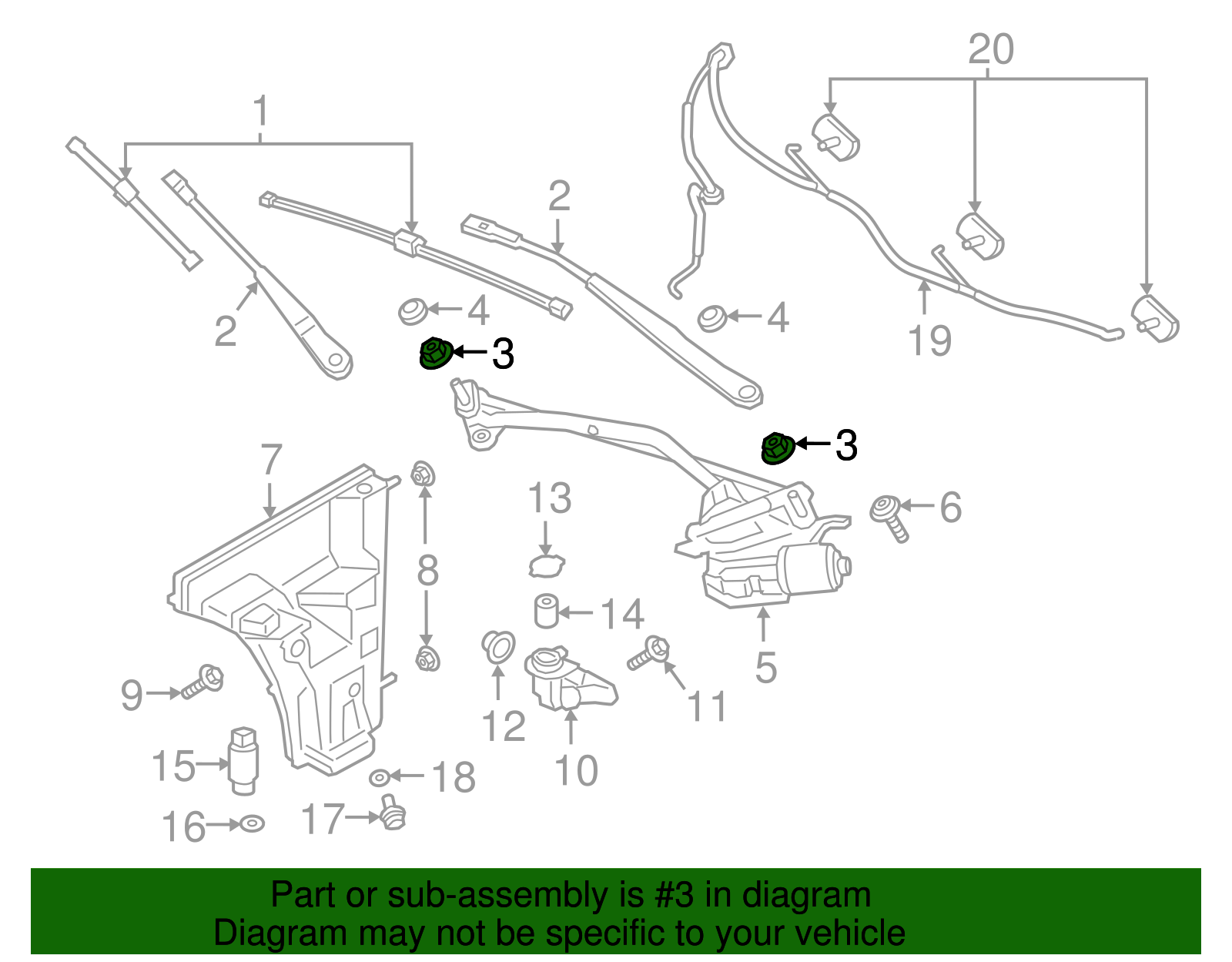 Windshield Wiper Arm Nut - Porsche (N-102-613-11)