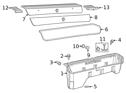 Stowage Compartment for 2016 Ram 3500 #0
