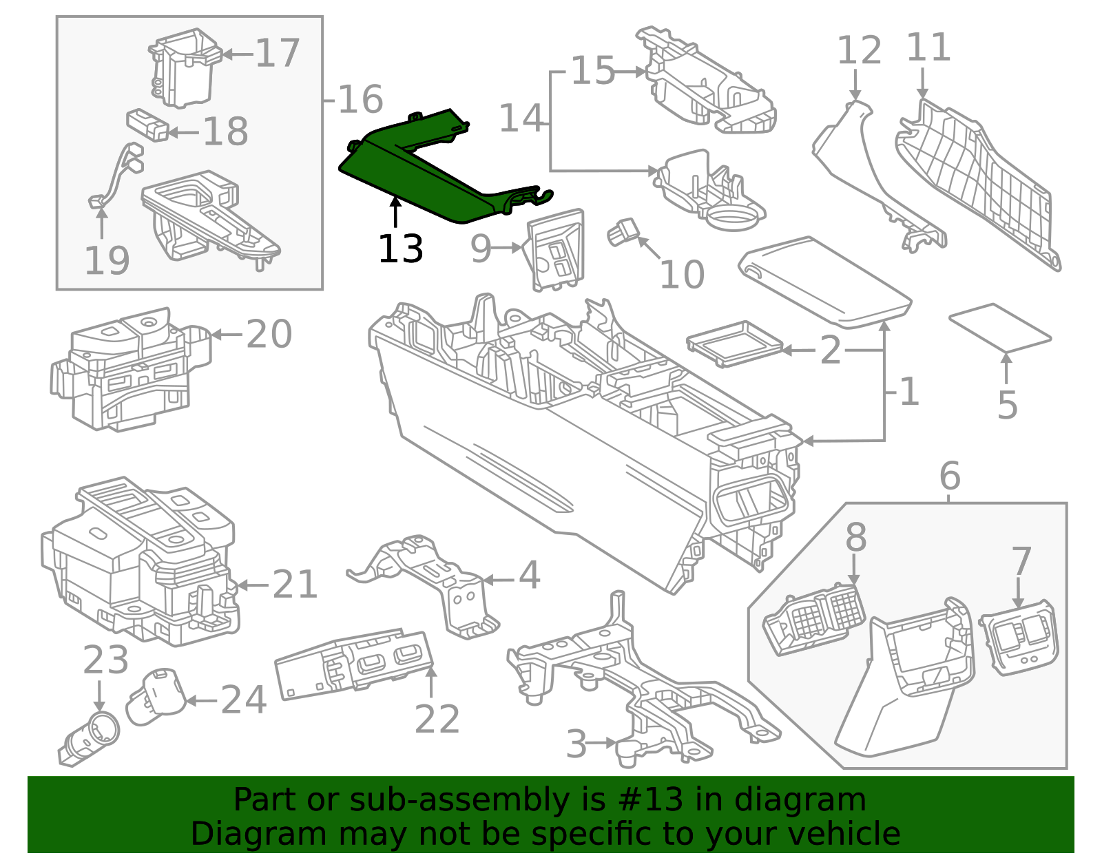 58833-30230-E0 - 2023-2024 Toyota Crown - Console Panel | Nucar Toyota ...