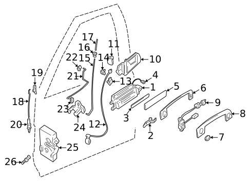 Door Hardware for 1994 Audi 90 Quattro #0