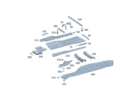 Front Floor for 1991 Mercedes-Benz 350SD #0