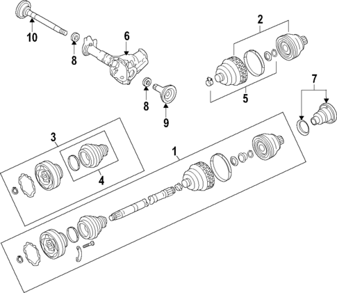 Axle Shafts & Joints for 2010 Porsche Cayenne #0
