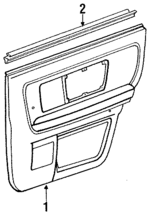 F1OY5427406AAA - Body: Rear Door Trim for Lincoln: Continental Image