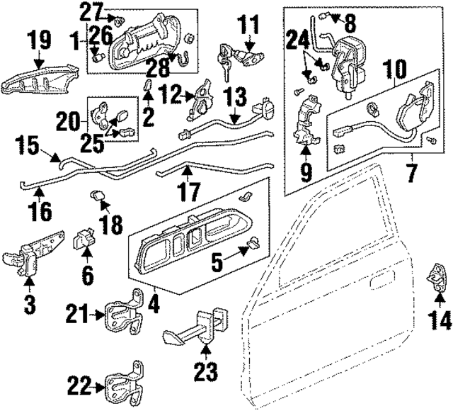 72171S30999 - : Door Lock Operating Rod for Honda Image