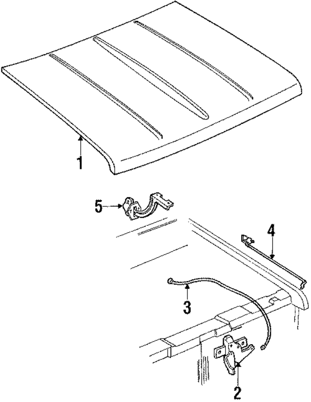 F3TZ16612A - Body: Hood for Ford Image