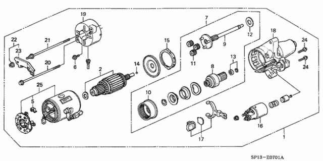 Starter Motor (Mitsubishi) for 1993 Acura Legend #0