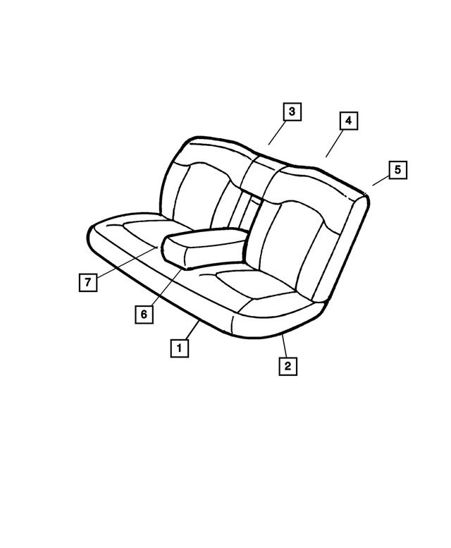 WJ481DVAB - Interior Trim: Rear Seat Back for Mopar Image