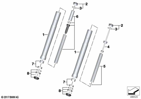 Telescopic Forks, Telelever for 2020 BMW-Motorrad G 310 GS #1