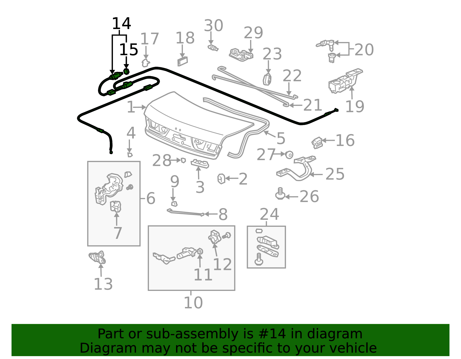 74880-SDA-405 - 2003-2007 Honda Accord - Cable Trunkandf/Lid | All