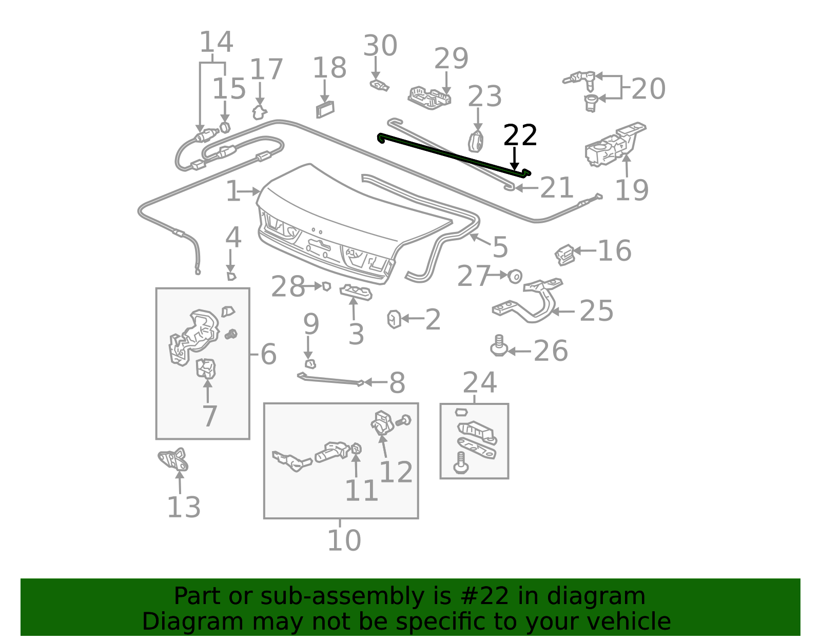 74872-SDA-A00ZZ - Torsion Rod 2003-2005 Honda Accord | Toronto