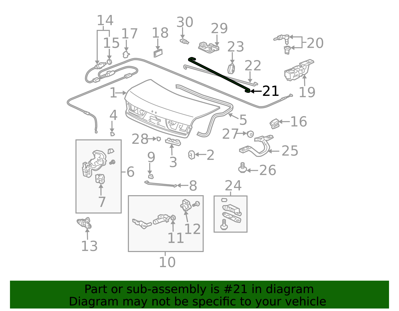 2003-2005 Honda Accord Torsion Rod 74871-SDA-A00ZZ | Honda Factory