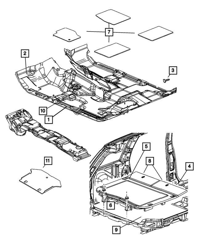 5JP981DHAI - Interior Trim: Load Floor Base for Mopar Image