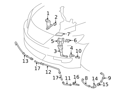 Headlamp Washers/Wipers for 2011 Lexus LS460 #0