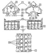 68061157AC - 5.7L Gas; Engine: Short Block Engine for Chrysler: 300, Aspen | Dodge: Challenger, Charger, Durango, Ram 1500, Ram 2500, Ram 3500 | Jeep: Commander, Grand Cherokee | Ram: 1500, 2500, 3500 Image