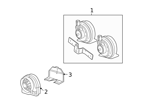 Horn for 2009 Land Rover Range Rover #0