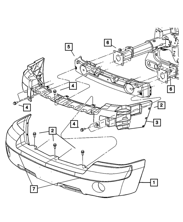 1GE95CD7AA - Frames and Bumpers: Front Fascia for Mopar Image