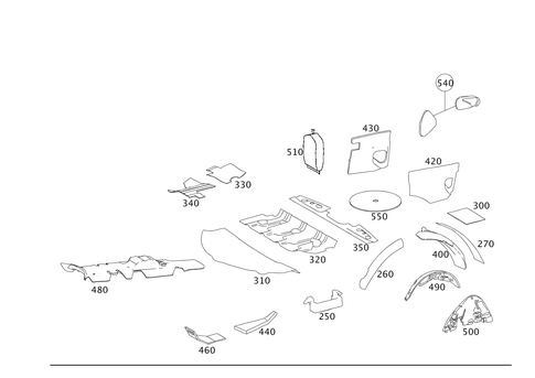 Insulation in Luggage Compartment and Rear End Pillar for 2006 Mercedes-Benz ML500 #0