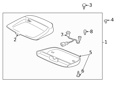 High Mounted Stop Lamp for 1996 Acura Integra #0