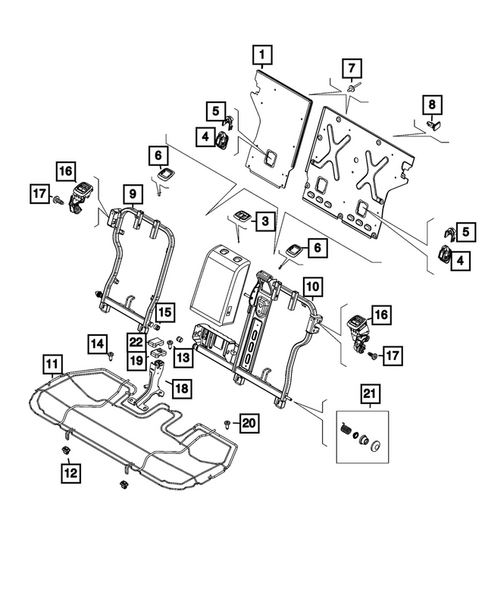 Rear Seats - Second Row Adjusters, Recliners, Shields and Risers for 2025 Dodge Hornet #0