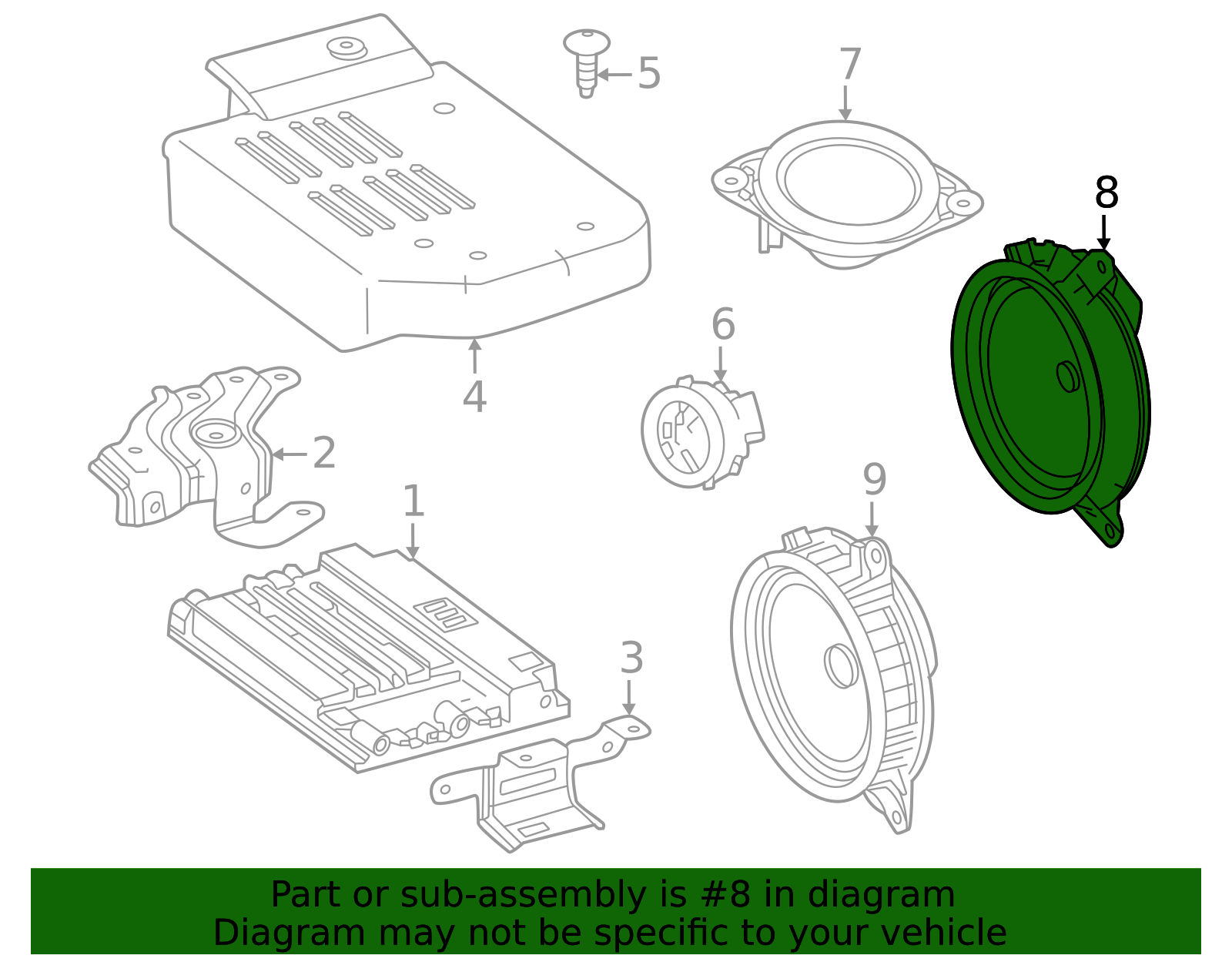 2023-2025 Toyota Front Dr Speaker 86150-K0010 | Toyota Parts Center