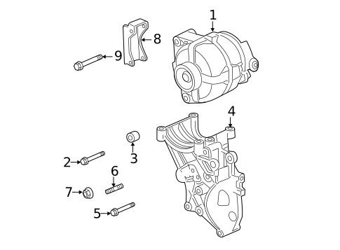 Alternator for 2021 Chevrolet Silverado 3500 HD #1