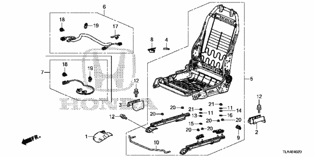 Front Seat Components (R.) for 2019 Honda CR-V #0