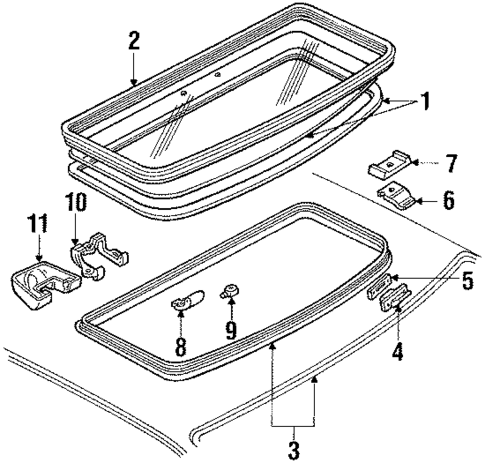 Sunroof for 1987 Mercury Lynx #0