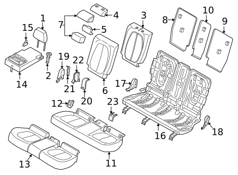 Rear Seat Components for 2023 BMW X2 #0