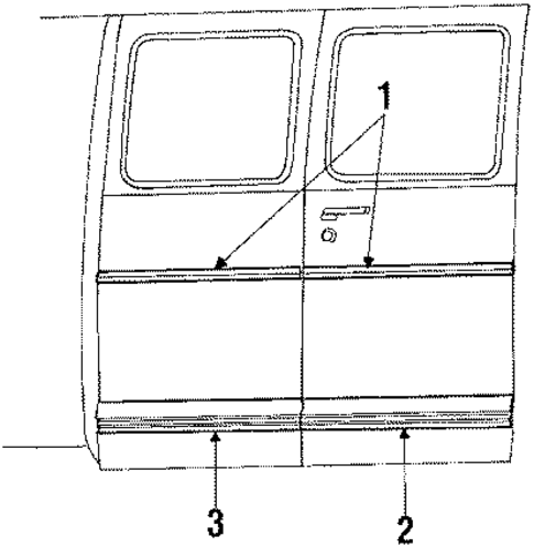Exterior Trim - Side Door for 1987 Dodge B250 #0