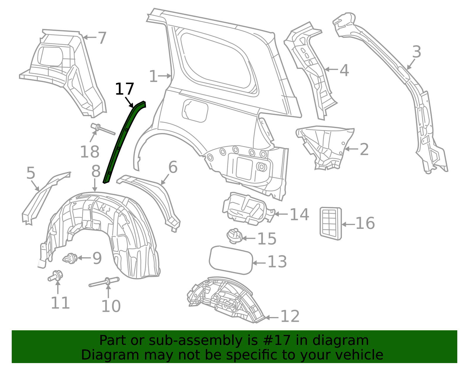 2011-2022 Jeep Inner Seal 1MZ76RXFAC | Mopar Parts Canada