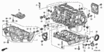 11000R1B810 - Engine: BLOCK ASSY., CYLINDER (DOT) for Honda Image