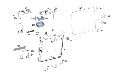 Rear Panel Door Attachment Parts, Rear Panel Door Window for 2021 Mercedes-Benz G550 #0