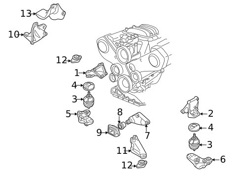 Engine & Trans Mounting for 2004 Audi Allroad Quattro #1