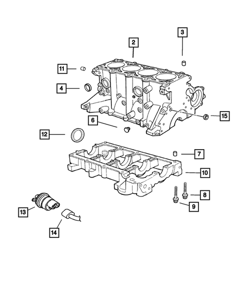 Cylinder Block for 2003 Dodge Stratus #0