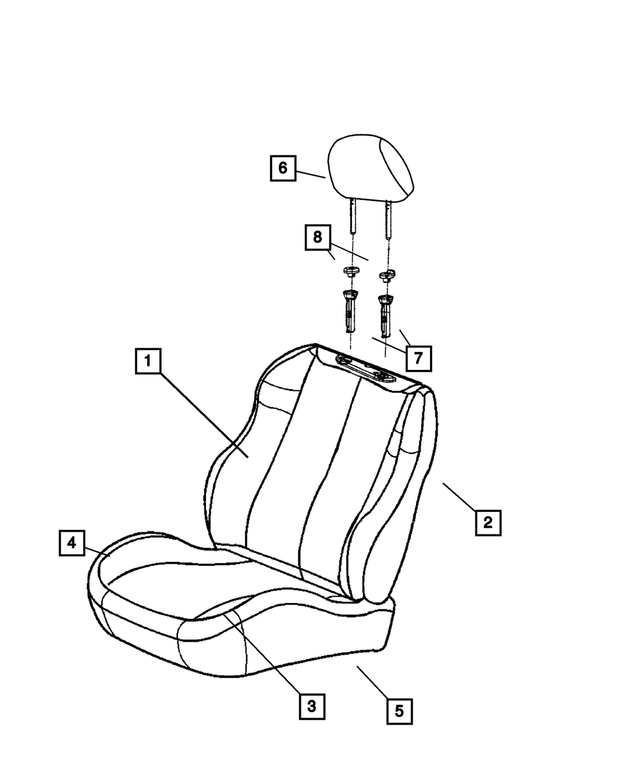 XR841DVAA - Interior Trim: Front Seat Back, Right for Mopar Image