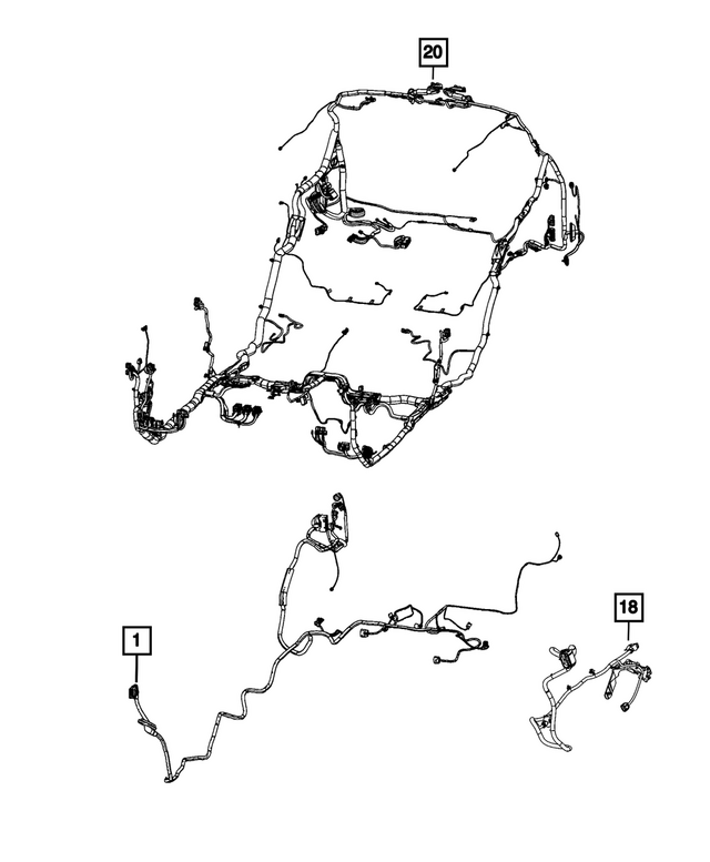 68462326AF - Electrical: Underbody Wiring for Jeep: Grand Cherokee L Image