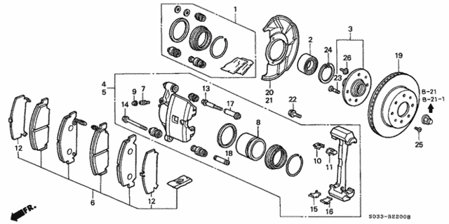 Front Brake for 1997 Honda Civic #0