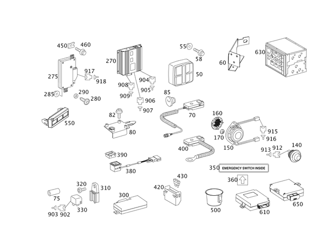 2215400407 - Electrical System: Wiring Harness for Mercedes-Benz: S600, S63 AMG Image image
