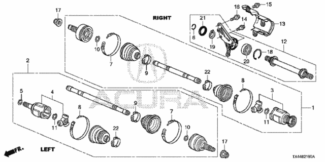 Driveshaft - Half Shaft for 2013 Acura RDX #0
