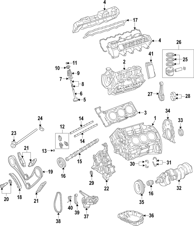 1120102206 - Engine: Short Block for Mercedes-Benz Image