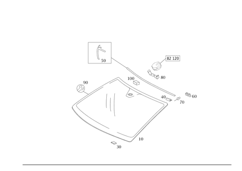 Windshield for 2010 Mercedes-Benz SLK300 #0