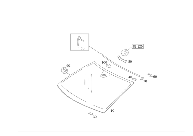 9910770 - Windows: Clamp for Mercedes-Benz Image image