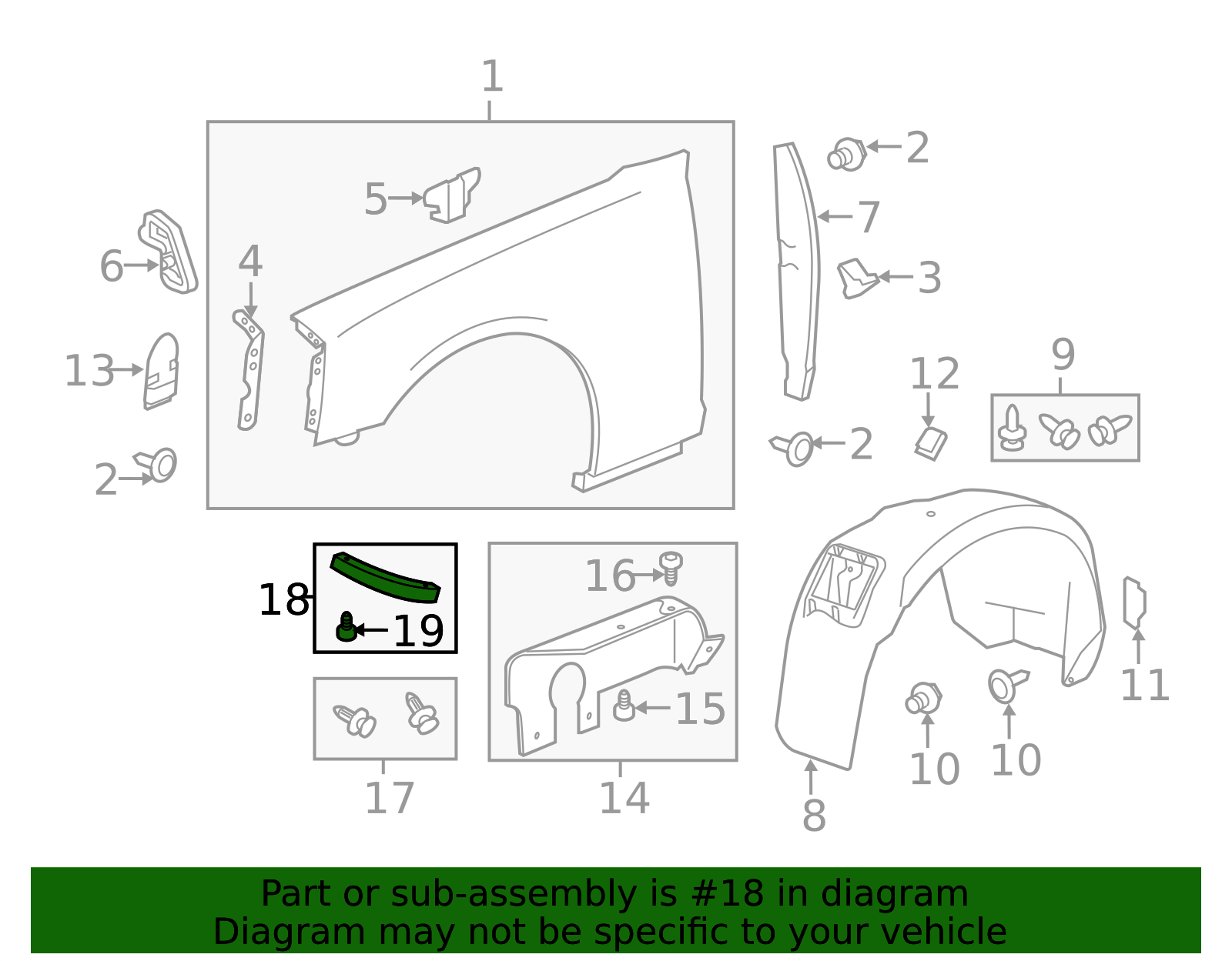 2012-2015 Chevrolet Camaro Front Bumper Valance Panel Attachment ...