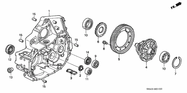 MT Clutch Housing  - Differential for 1993 Honda Civic #0